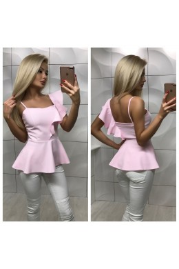 Блуза рюш на одно плечо